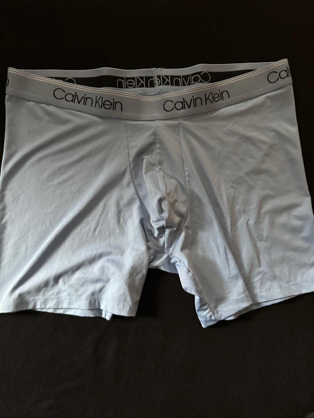 Calvin Klein Light Blue Men’s Boxer Briefs - Logo Waistband